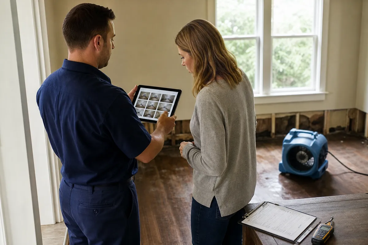 Insurance claim documentation for Irvine property restoration